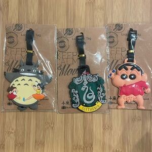 Totoro Harry potter Slytherin Shin Chan Luggage Tags Travel